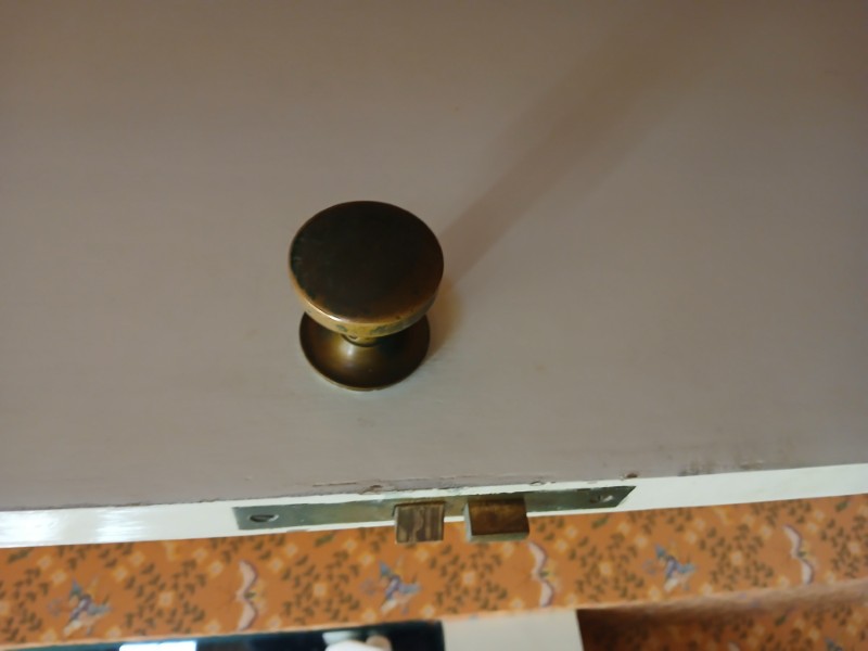 Restored antique mortise lock hardware