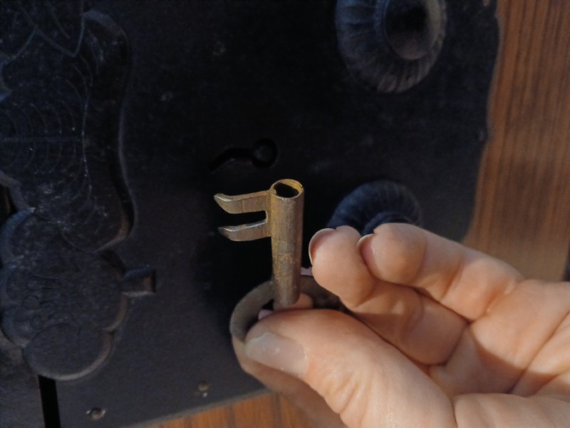 Handmade bit key closeup